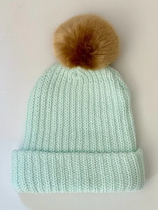 Love Your Melon Grogu Baby Yoda Beanie Mint Green Pom Hat - Picture 3 of 3